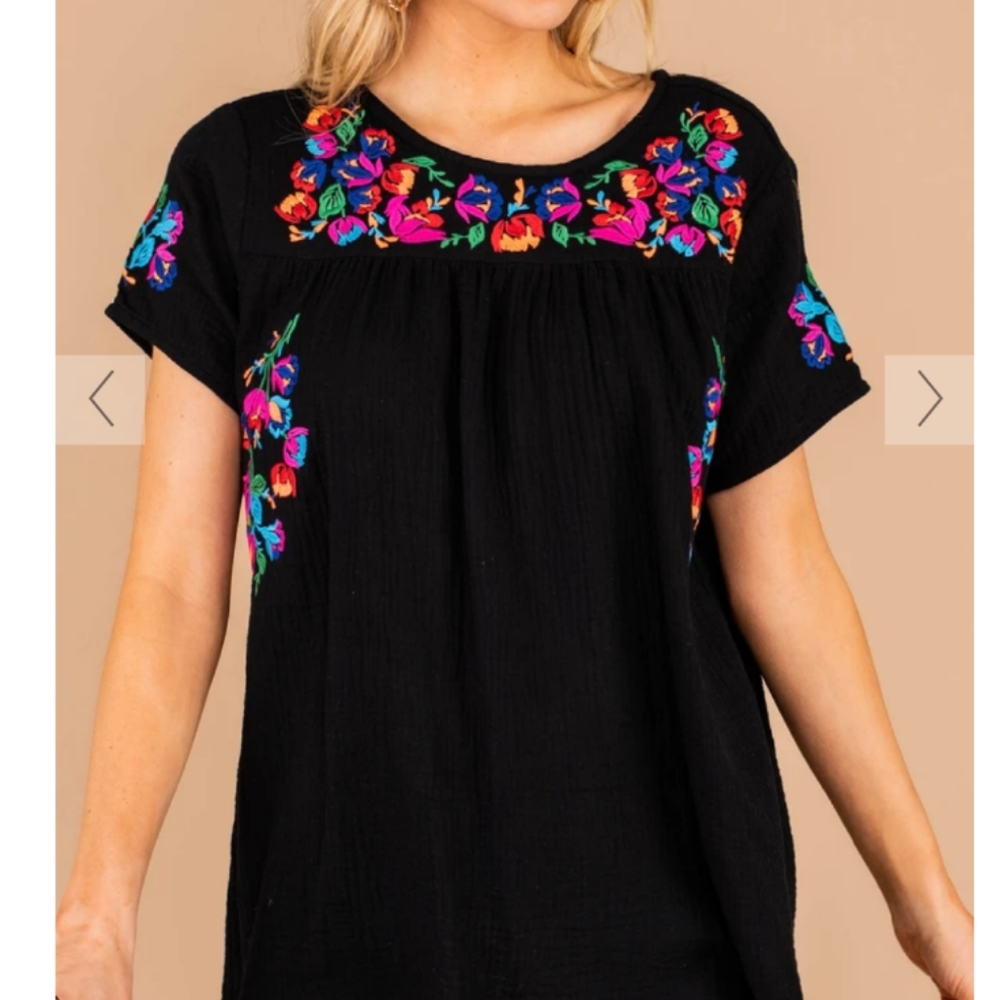 Embroidered top